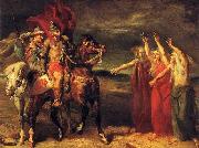 Theodore Chasseriau Macbeth and Banquo meeting the witches on the heath. USA oil painting reproduction